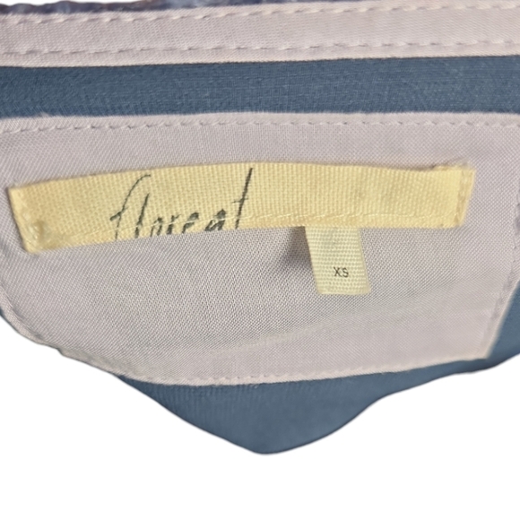 Anthropologie Floreat Women's Dress Blue Crinkled Crushed Velvet Size XS - Picture 4 of 7